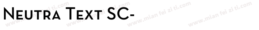 Neutra Text SC字体转换